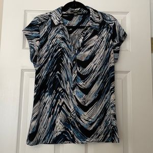 Alfani collared top sz L
